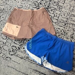 SET OF 2! Salomon Women's Skort in Light Purple and Salomon Blue Shorts size Med